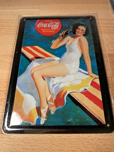 Coca cola blechschild - coca-cola,