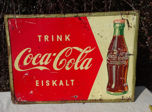 Blechschild trink coca cola - blechschild,