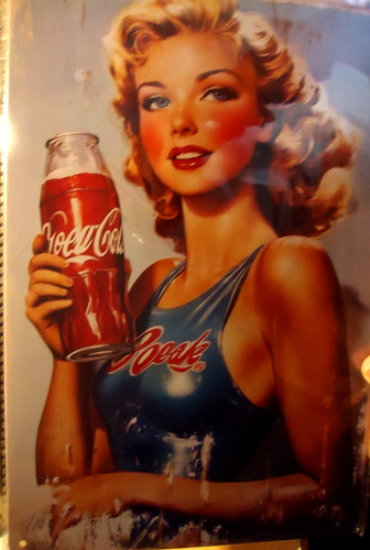 Retro blechschild coca cola - blechschild,