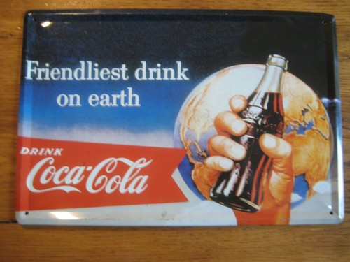 Blechschild drink coca cola - blechschild, coca-cola
