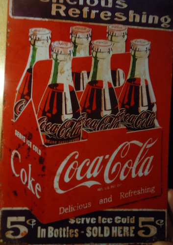 Retro blechschild coca - retro,