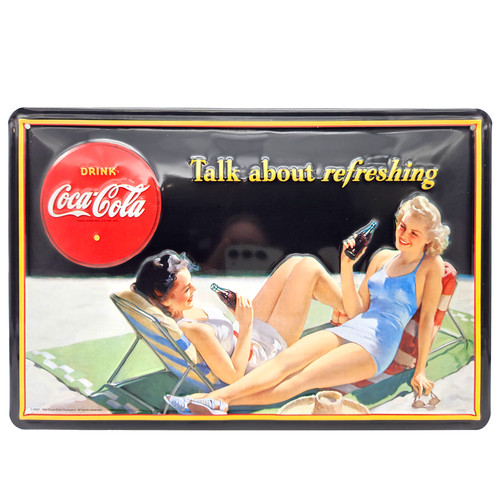 Blechschild coca cola talk - coca-cola,