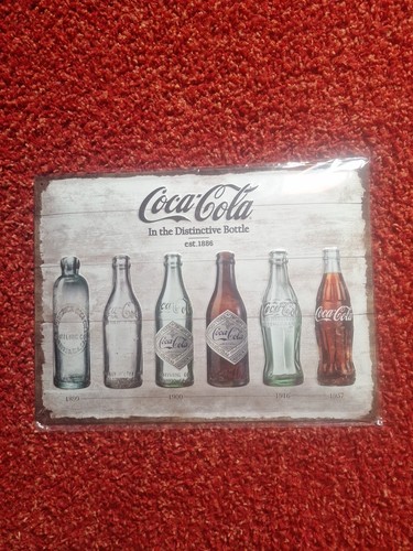 Coca cola flaschen blechschild - coca-cola,