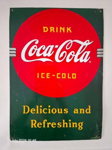 Original coca cola blechschild - original, coca-cola