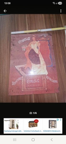 Coca cola blechschild - coca-cola,