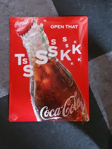 Coca cola blechschild rot - blechschild,