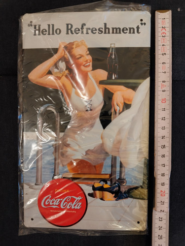 Coca cola werbeschild blech - werbeschild,