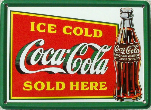 Mini blechschild coca - coca,