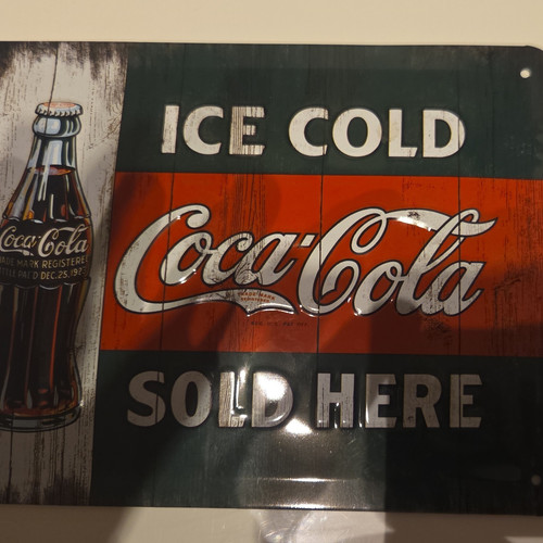 Coca cola blechschild schild - coca-cola,