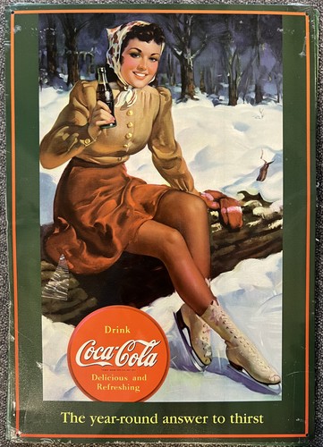 Blechschild coca cola winter - blechschild,