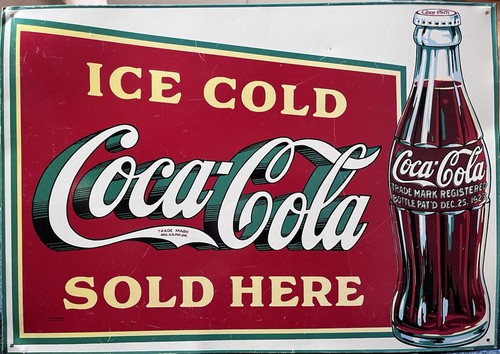 Coca cola blech schild 45x30cm - blech,