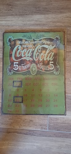 Vintage coca cola blechschild - vintage,