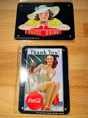 Coca cola blechschild - coca-cola, 2er-set/