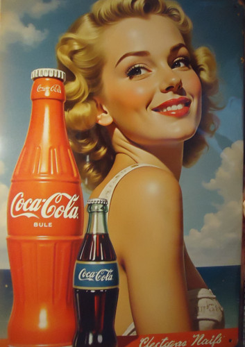 Retro blechschild coca - ,